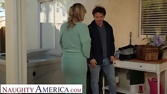 Gorgeous Blonde Rachael Cavalli Seduces And Fucks Repairman After Drinking Lemonade