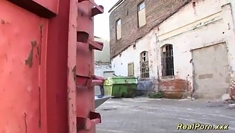 Amateur German Teen Gives Deepthroat To Big Cock Outdoors
