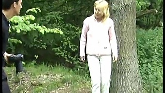 Teen German Girl Gets Picked Up And Taken Outdoors For Some Fun