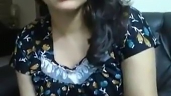 Indian Mature Woman With Large Breasts Engages In Video Call With Her Partner, Showcasing Her Ample Assets And Sensuality