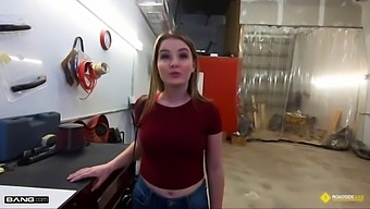 Busty Blonde Gets Paid In Pleasure After Car Breakdown