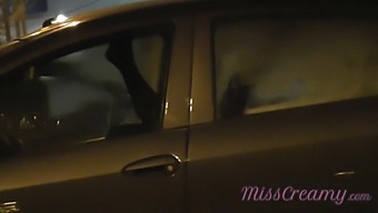 Steamy Threesome In Public Parking Lot With A Stranger And My Wife - Misscreamy