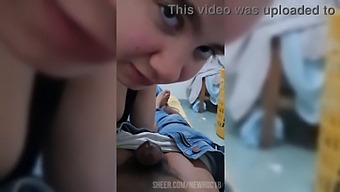 College Student Gives Oral To Multiple Men At A Party And Gets Covered In Cum