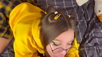 Teen Cutie Gives An Amazing Blowjob And Gets Covered In Cum On Her Feet In Pov