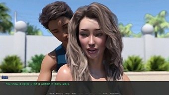 Sunbathing With A Naughty Stepmother And Cheating Wife In Animated Hentai