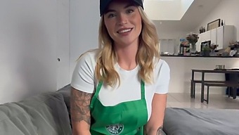 Barista With A Big Butt And Natural Tits Cheats On Her Boyfriend With A Rough Sex Enthusiast.