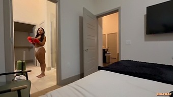 Young And Amateur Step-Sis, No Panties On, Big Natural Tits, Big Ass, Fucking Scene.